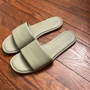 A New Day Green Slide Sandals